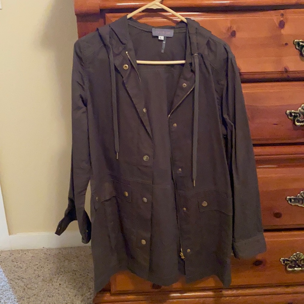 Size large jacket dark green cherish brand